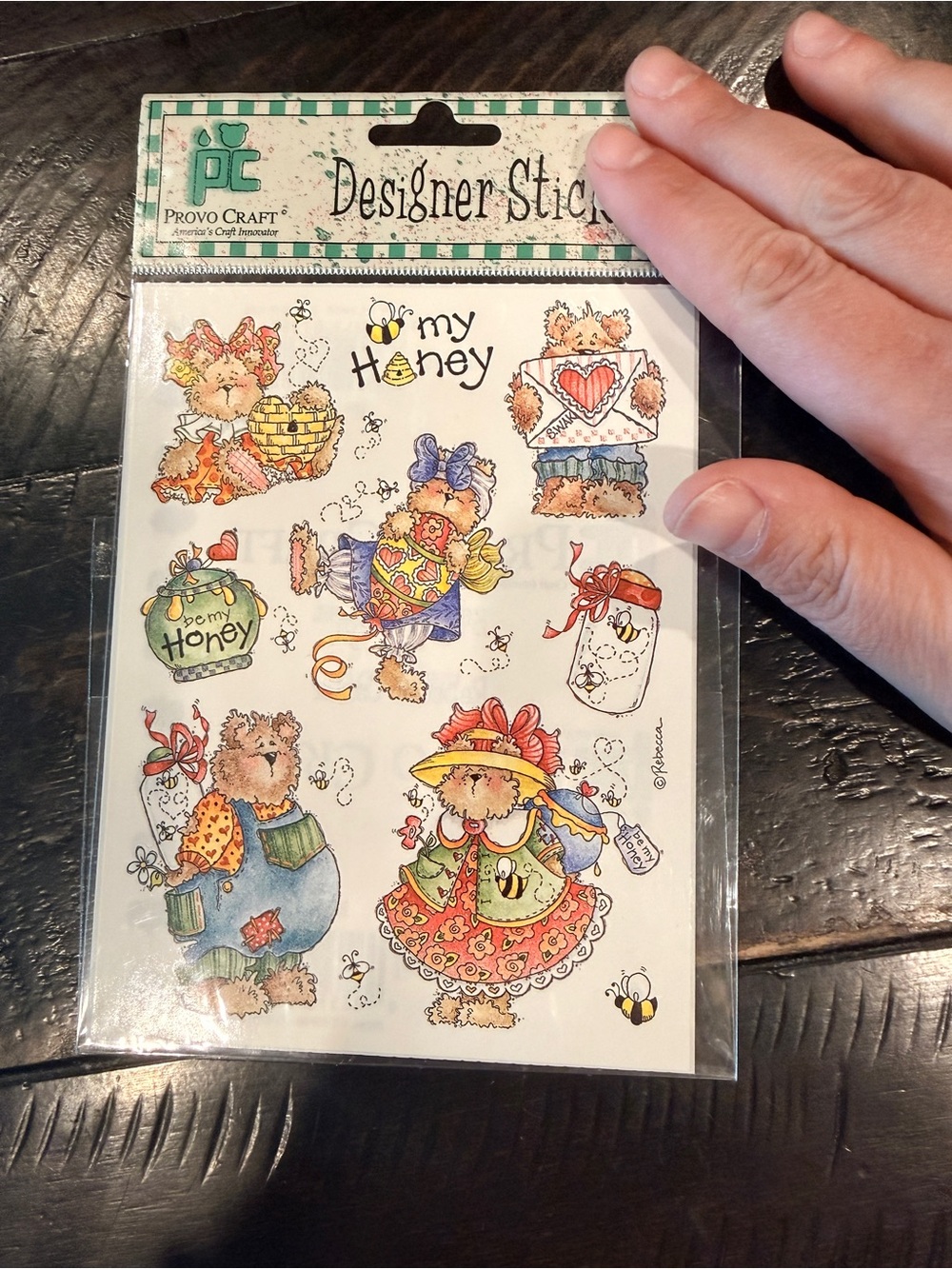 Vtg Provo Craft My Honey Bears Stickers 2 Sheets NIP Scrapbook Acid Free